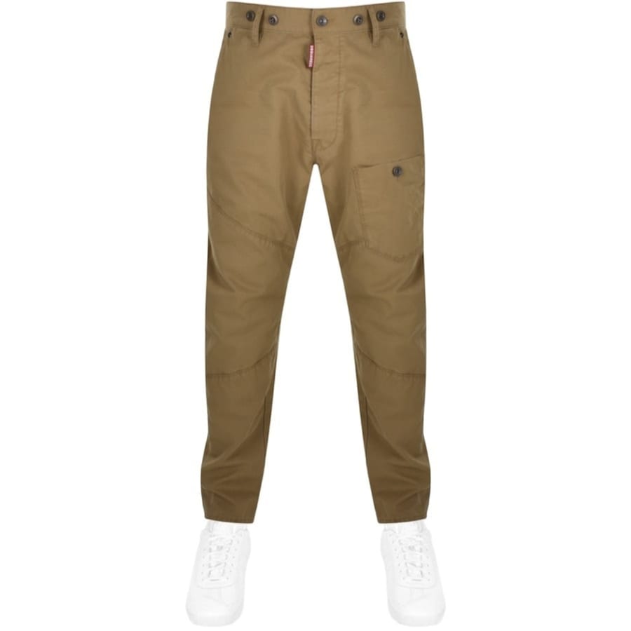 DSQUARED2 Work Combat Trousers Brown Mainline Menswear